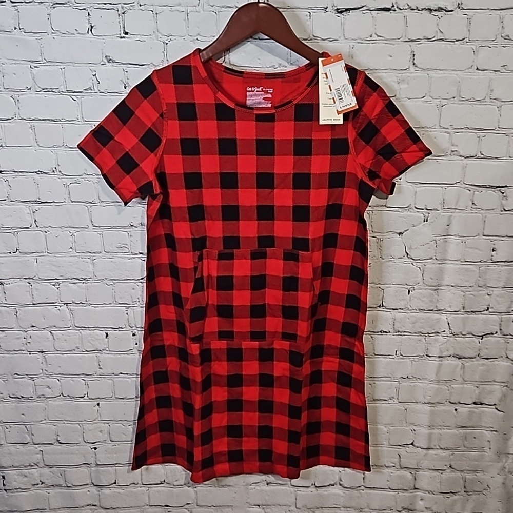 💙 Buffalo plaid short sleeve dress
